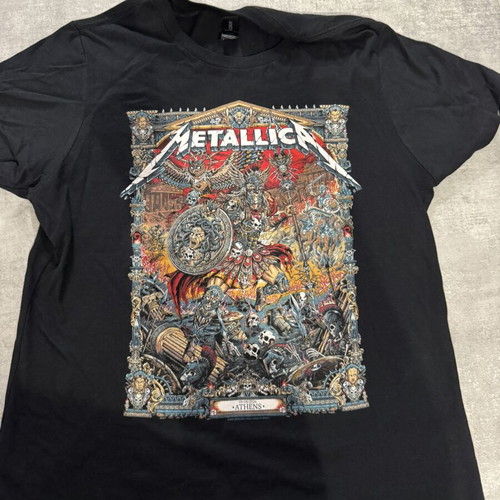 Metallica Athens T-shirt Gildan medium women's black new