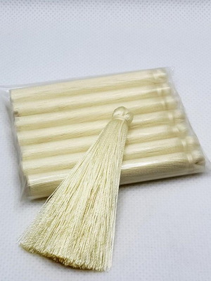 Ecru tassels 6 cm set of 8 new