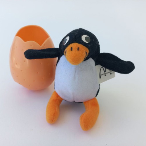 McDonald's collectible penguin figure in egg like new, 1998