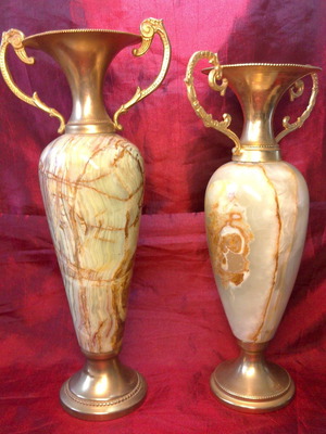 Amphorae from Onyx and Alabaster set of 2 new