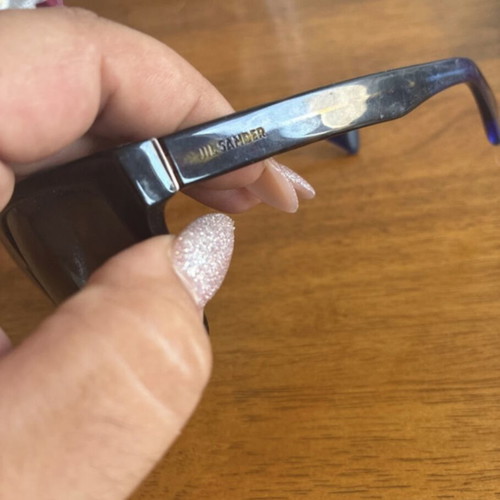 Jil Sander sunglasses, black and blue