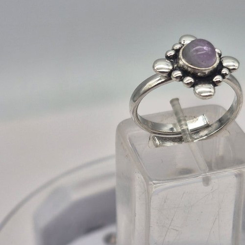 Amethyst Crystal Silver Plated Adjustable Ring new