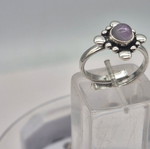 Amethyst Crystal Silver Plated Adjustable Ring new