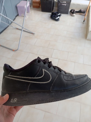 Nike Air Force 1 sneakers, size 38.5, black and white