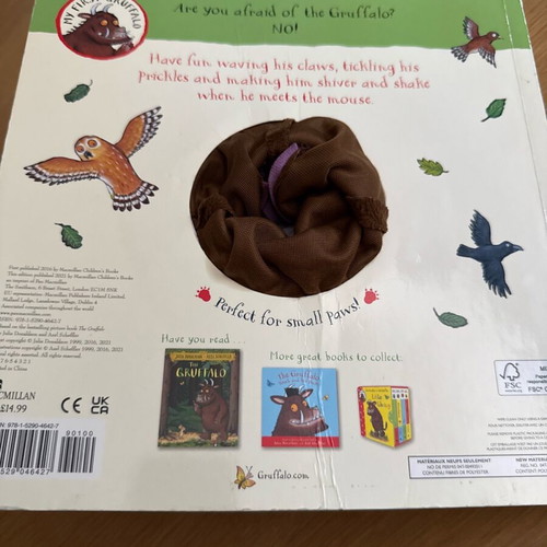 The Gruffalo Puppet Book used, English children's book with hand puppet