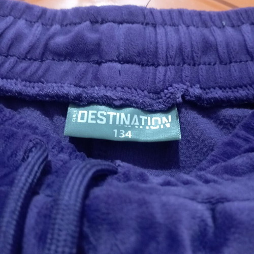 Velvet tracksuit pants for girls, purple