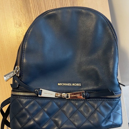Michael Kors blue leather backpack like new