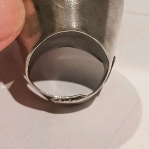Silver 925 handmade ring used with gold details Katarina Cudic