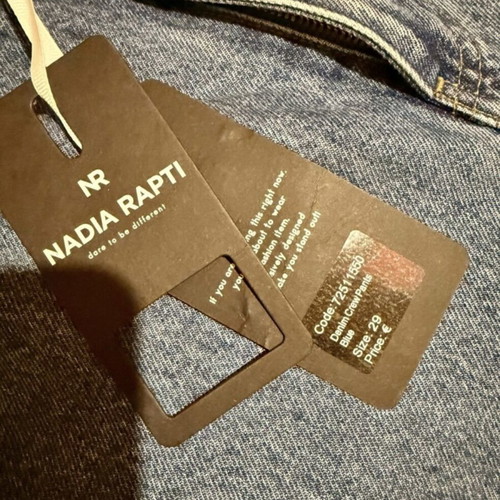 Denim crew trousers blue Nadia Rapti new, size 29