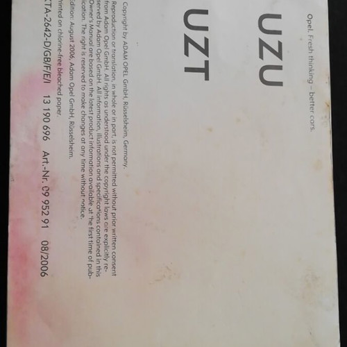 Opel CD 30 user manual used