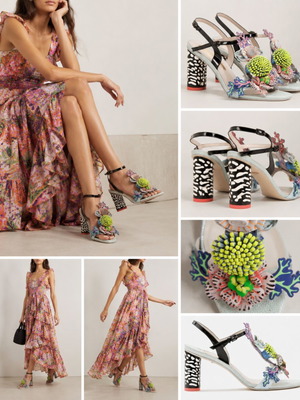 Sophia Webster new women's leather sandals colorful