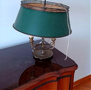 Φωτιστικό γραφείου Vintage, Μεταλλικό με χάρτινο καπέλο 3-φωτο