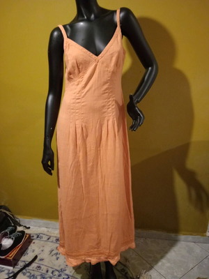 Riani long dress 100% linen orange new size 38