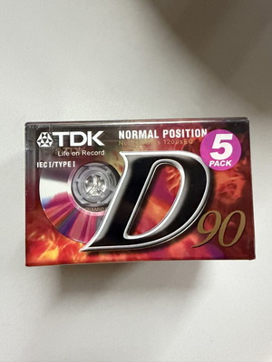 TDK audio cassette set of 5 sealed 90 minutes