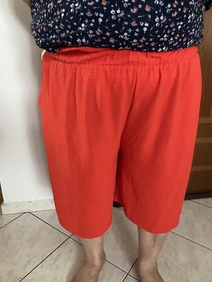Red short palazzo pants XL, A-Style