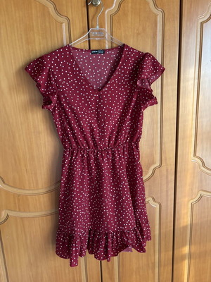 Shein red polka dot dress like new, short, 100% polyester