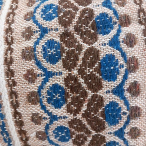 Set of two traditional sofa covers like new, brown and blue