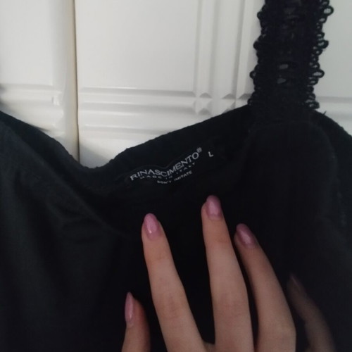 Rinascimento black dress with lace straps like new, medium to large