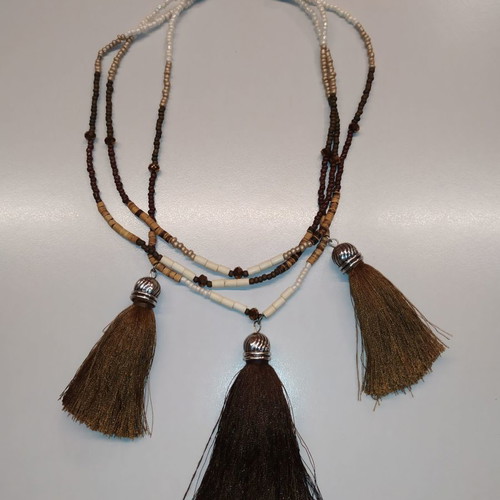 Boho necklace with tassels