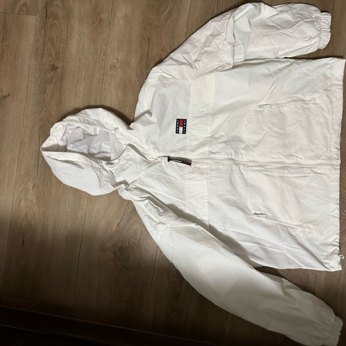 Tommy Jeans windbreaker jacket size M like new, oversized, white