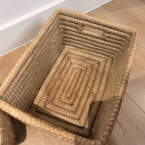 Zara Home wicker storage baskets like new