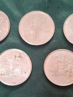 500 Drachma coins Athens 2004, set of 5
