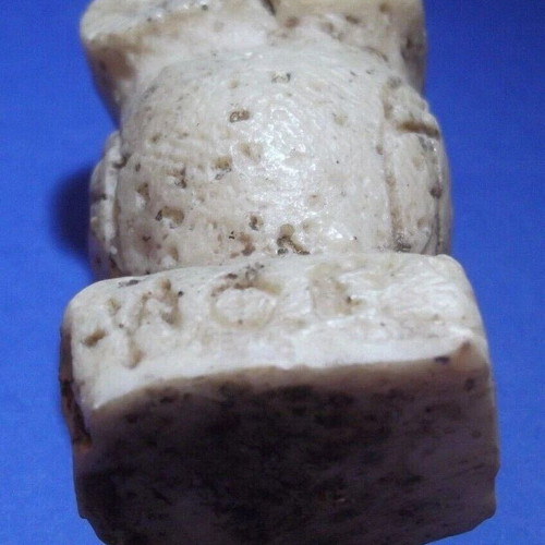 Owl statue used, made of porolithos, height 9.5 cm