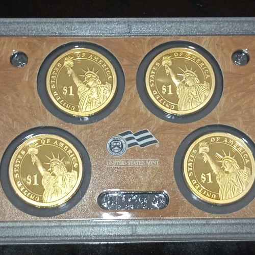 Proof set of 4 US dollar coins 2009 with original box and certificate