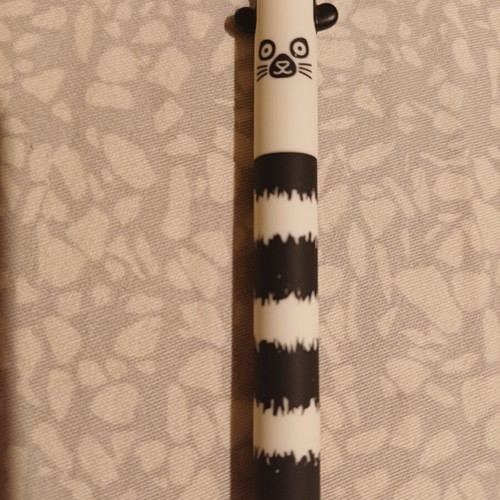 Happy Color erasable gel pen black & white, 0.5 mm tip, blue ink