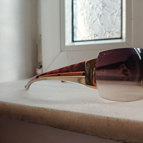 Prada SPR54G Shield sunglasses vintage with case