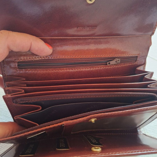 Emporio Valentini women's leather wallet Vera Pelle, brown