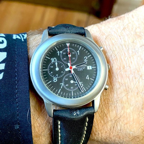 Titanium By IDEEN & DESIGN chronograph quartz Swiss made used