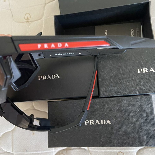 Prada Shield Sunglasses new, black and red unisex design