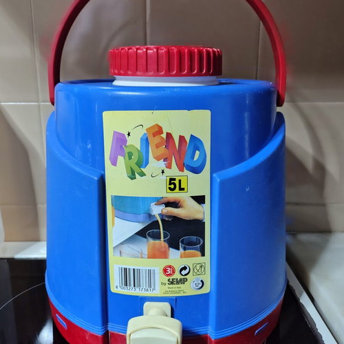 Thermos water jug with tap 5 liters used, Italian