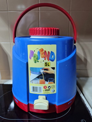 Thermos water jug with tap 5 liters used, Italian