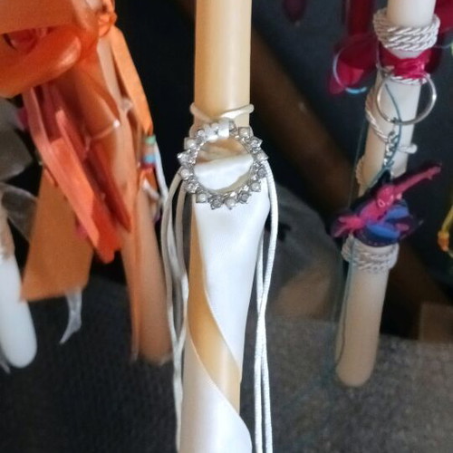 Handmade Easter candles with various designs made to order