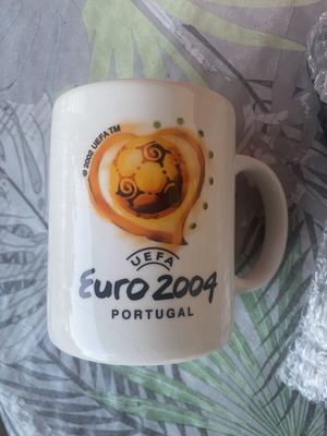UEFA Euro 2004 ceramic mug, official logo, Portugal