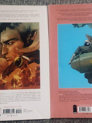 Saga Volumes 1 & 2 like new sci-fi comics by Brian K. Vaughan and Fiona Staples