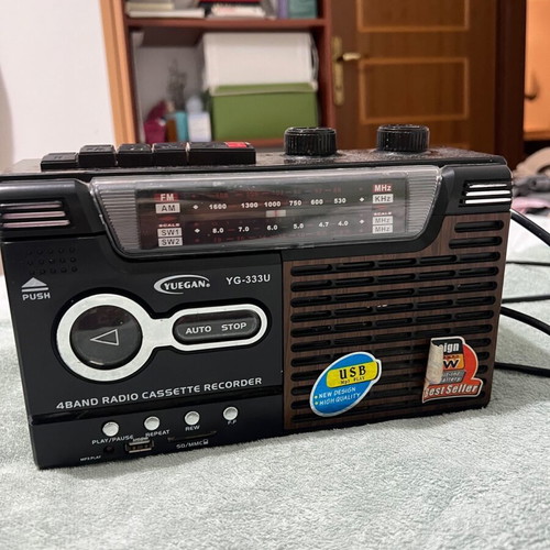 Vintage portable radio cassette player used