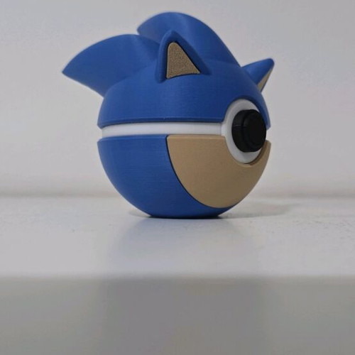 Sonic Pokéball 3D printed figure with keychain gift