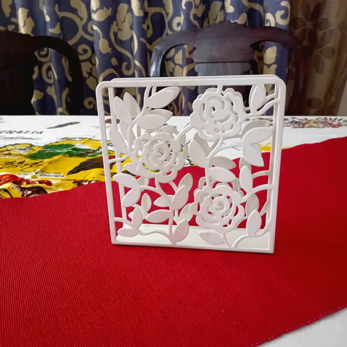 IKEA white metal napkin holder like new