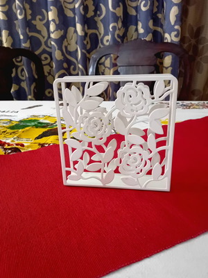 IKEA white metal napkin holder like new