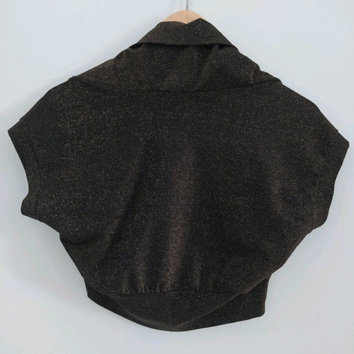 Metallic bolero like new, brown with gold thread, size M