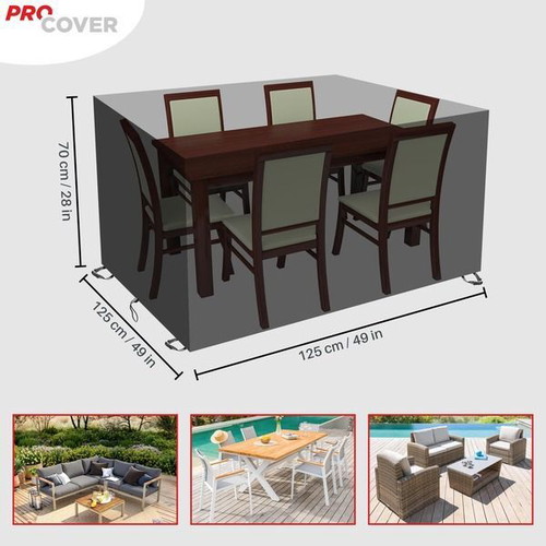 Waterproof garden furniture cover 600D Oxford, 125 x 80 x 70 cm