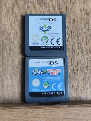 Sims 2 Apartment Pets and Sims 3 Nintendo DS games