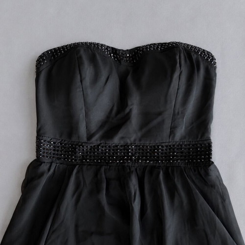 Vintage black strapless dress small like new