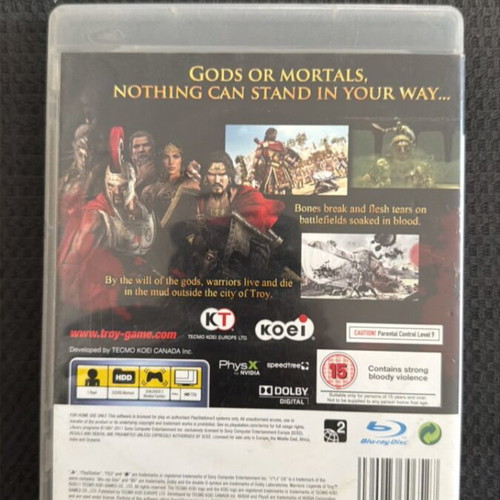 Warriors Legends of Troy PS3 game