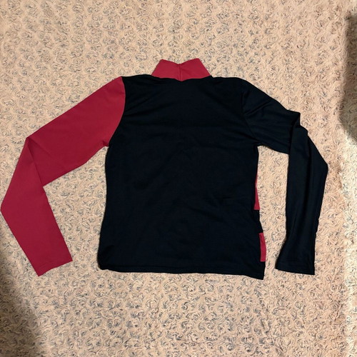 Vintage two-tone blouse like new, size M-L, black and pink