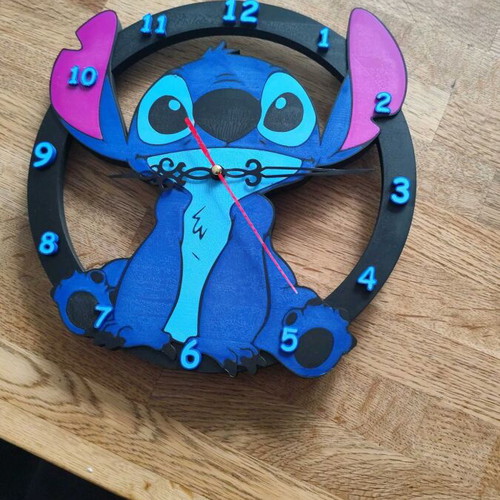 Stitch wall clock new, analog Disney room decor