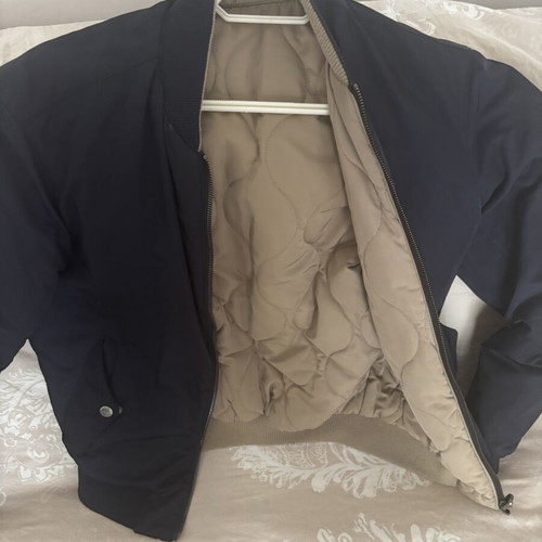 Zara reversible blue beige jacket like new small